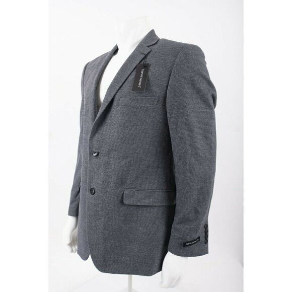 Harve Benard Mens Suit Jacket Blazer Sport Coat Sz 44 44R Black Gray NWT - Picture 3 of 7